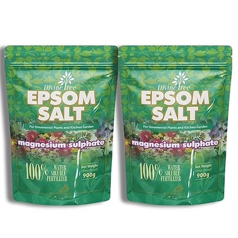 DIVINE TREE Epsom Salt for Plant - Water Soluble Organic Plant Fertilizer - Magnesium Sulphate Fertilizer for Plants and Home Garden Boost Growth, Improve Soil & Nourish Healthier Plants (1.8kg)