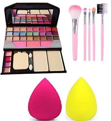 T.Y.A Makeup Eyeshadow Kit + 5 Pcs Makeup Brush + 2 Pc Blender Puff Combo - Multicolor T.Y.A Makeup Eyeshadow Kit + 5 Pcs Makeup Brush + 2 Pc Blender Puff Combo - Multicolor - multicolor / 8 Count (Pack of 1)