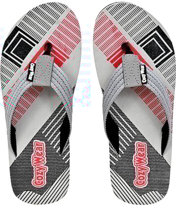 Cozy Wear - Light Grey Men's Thong Flip Flop