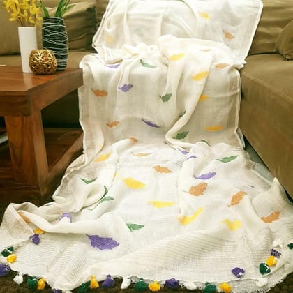 AWESOME LINEN COTTON PRINTED SAREE - 1877