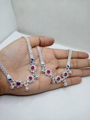 Pure silver 75percent bridal payal p = 65