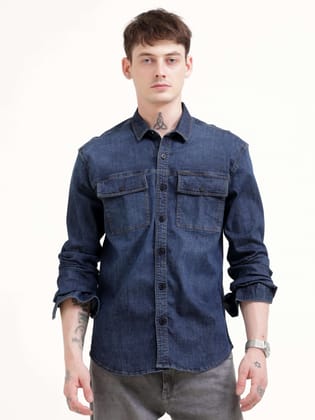Twilight Hue Blue Denim Shirt-XL / Indigo Blue