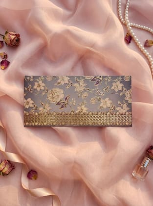 Dusky Bloom Money Envelope – Elegant Floral Designer Envelope for Wedding & Festive Gifting