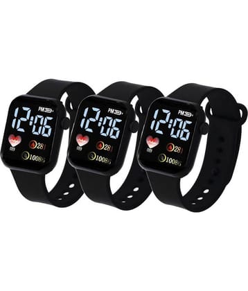 DECLASSE Black Dial Digital Boys Watch ( Pack Of 3 )