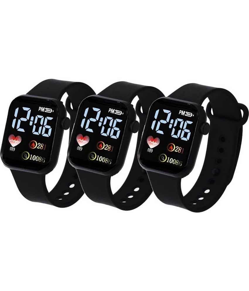 DECLASSE Black Dial Digital Boys Watch ( Pack Of 3 )