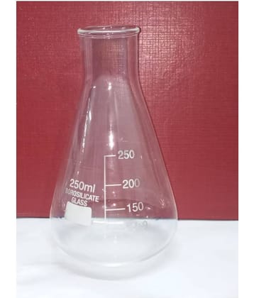 Borosilicate Glass Narrow Mouth Conical Flask  250ML