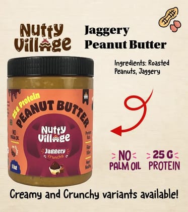 Nutty Village Jaggery Peanut Butter Crunchy 1 kg