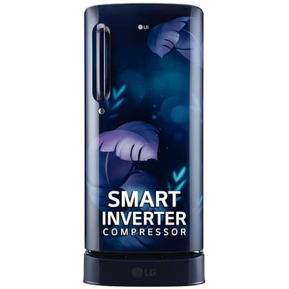 LG 185 L 5 Star Direct Cool Smart Inverter Compressor Single Door Refrigerator (2024 Model, GL-D201ABIU, Blue ILAN, Moist N Fresh, Auto Smart Connect with Base Stand Drawer Blue ILAN