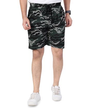 Neo Garments Green Cotton Men's Shorts ( Pack of 1 )