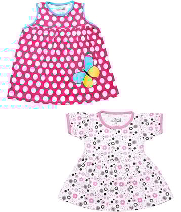 Babeezworld Baby Girls 100% Cotton Frocks ( Multi )