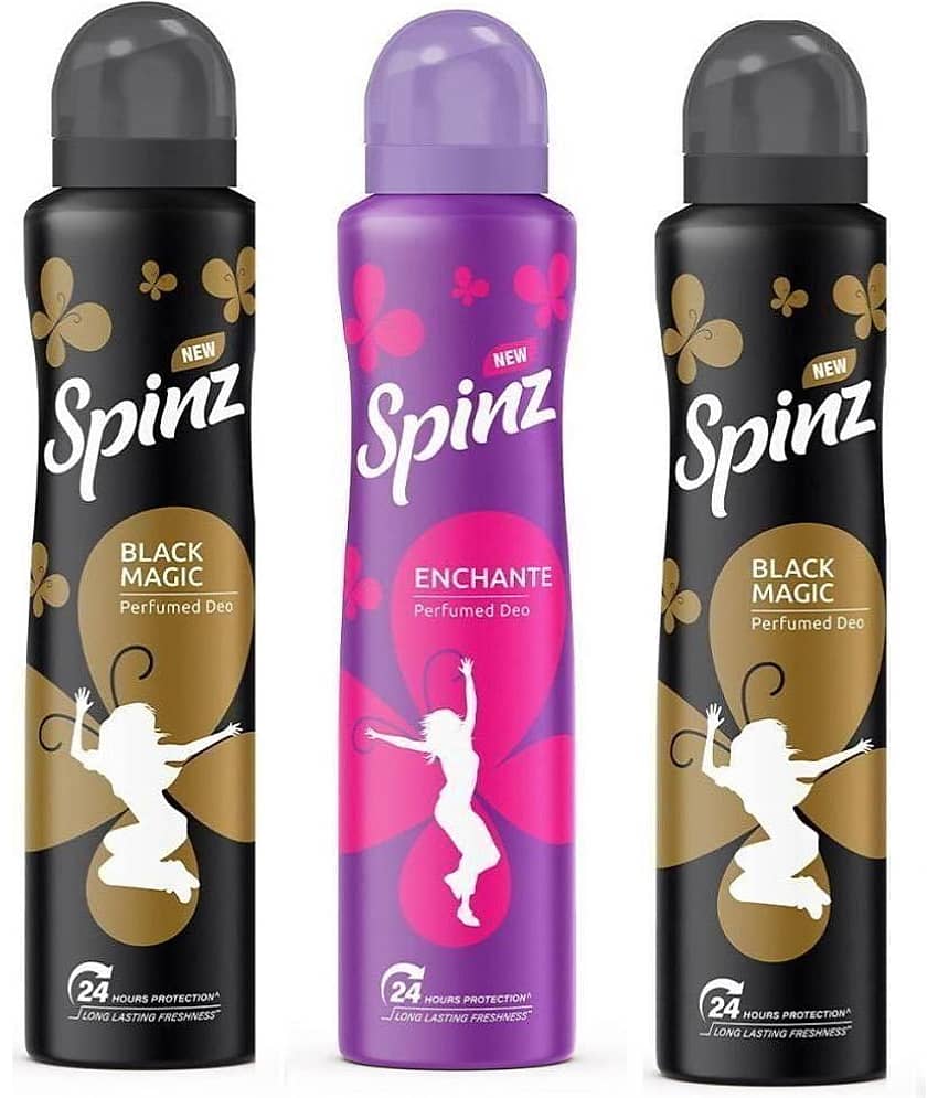 Spinz - 2 BLACK MAGIC1 ENCHANTE DEODORANT Body Spray for Unisex 450 ml ( Pack of 3 )