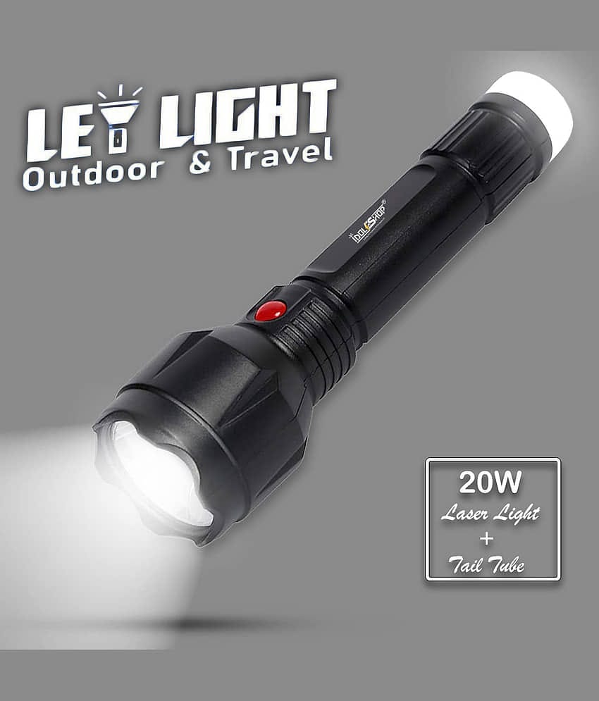 IDOLESHOP - 20W Rechargeable Flashlight Torch ( Pack of 1 )