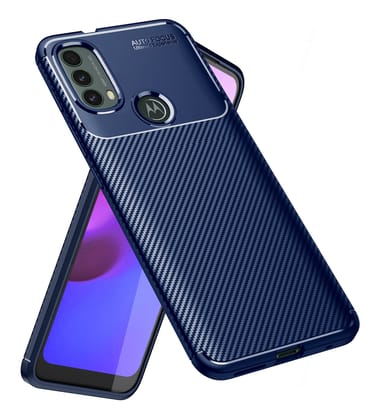 Aramid Fibre Series Shockproof Armor Back Cover for Motorola Moto E40, 6.5 inch, Blue