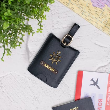 PERSONALISED TRAVEL TAG - BLACK-Black