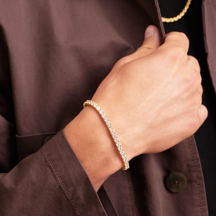 TENNIS CHAIN BRACELET (GOLD) - 4MM-20CM