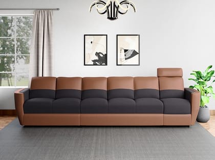 Collet V2 6 Seater Sofa (6 Seater, Toffee)