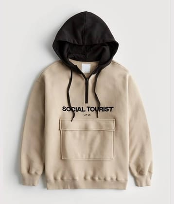 Try This Fleece Hooded Men's Sweatshirt - Brown ( Pack of 1 )