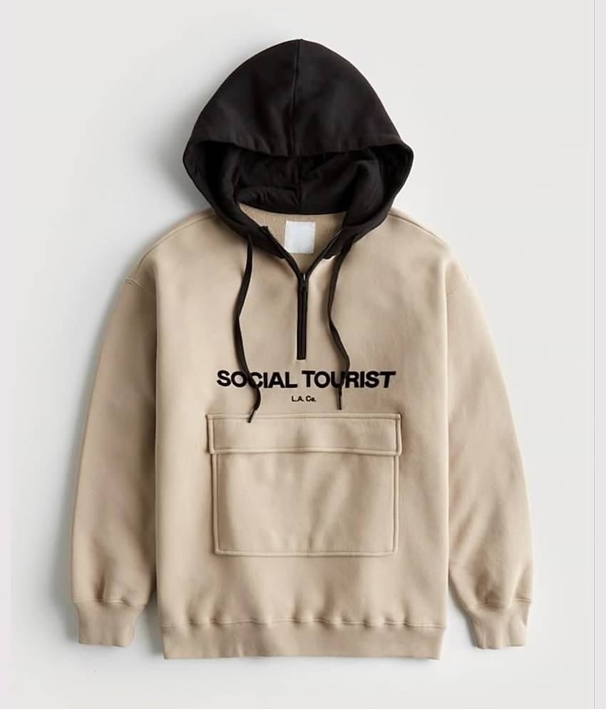 Try This Fleece Hooded Men's Sweatshirt - Brown ( Pack of 1 )