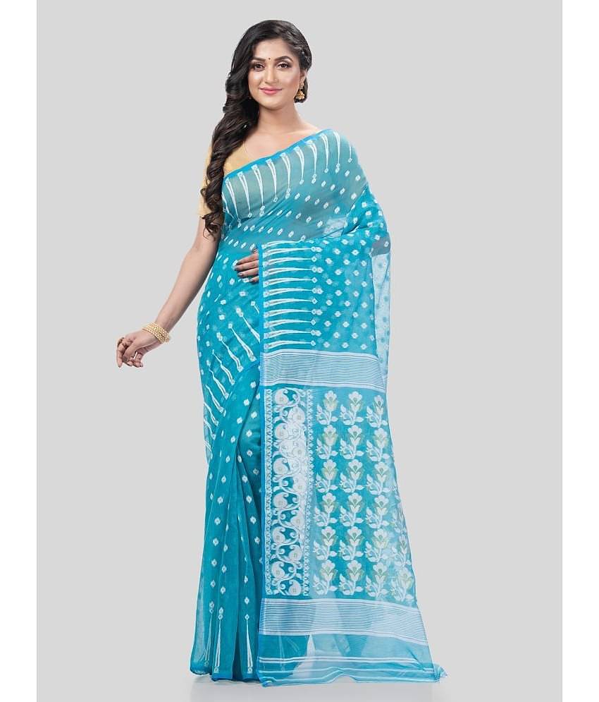 Desh Bidesh Cotton Self Design Saree Without Blouse Piece ( Yellow )