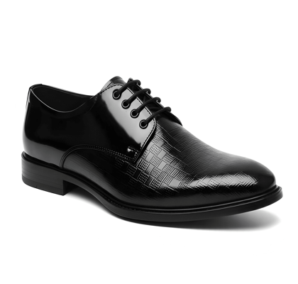 WUGO::Latest Classic Black Oxford Formal Shoes for Men & Boys | Premium Lace-Up Office Wear Shoes | Classic Design, Comfortable Fit & Durable Finish for Daily Business Use