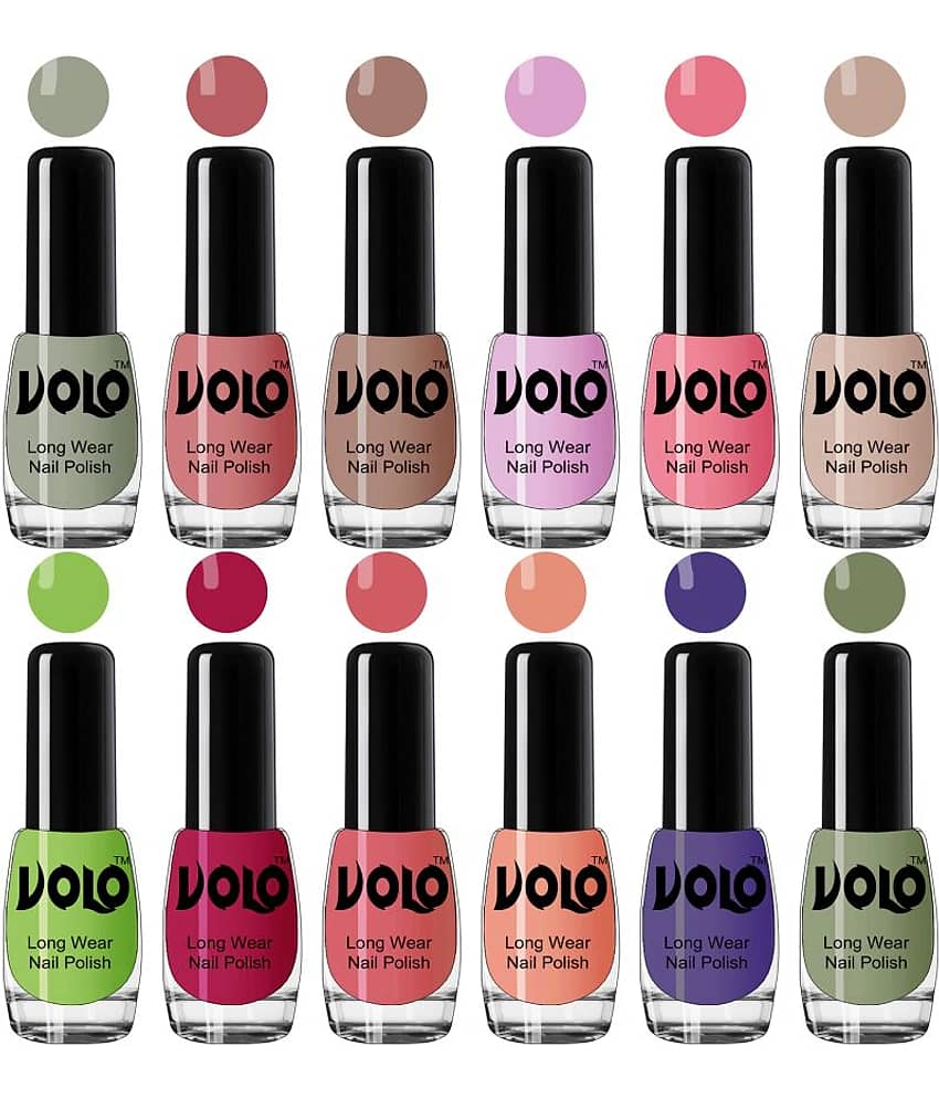 VOLO Best Affordable FullYear Collection Nail Polish Combo 12 Pcs Multi Glossy 60 mL