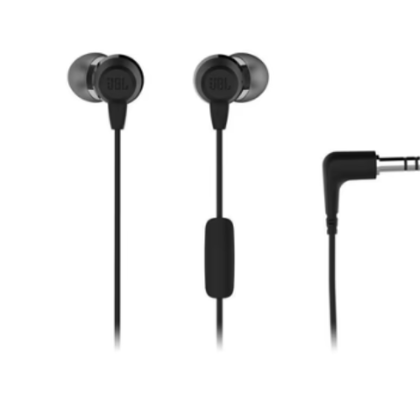 JBL T50HI in-Ear Wired Earphone with Noise Isolation Mic- Black