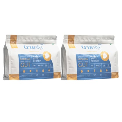 Truely Pro - Vegan Plant Protein | 24g Protein/Serving | 4 Bn CFU Probiotics | 3 Protein Sources - Pea, Brown Rice & Moong Bean | No Artificial Flavours | THIRD-PARTY TESTED | Mango | 2KG