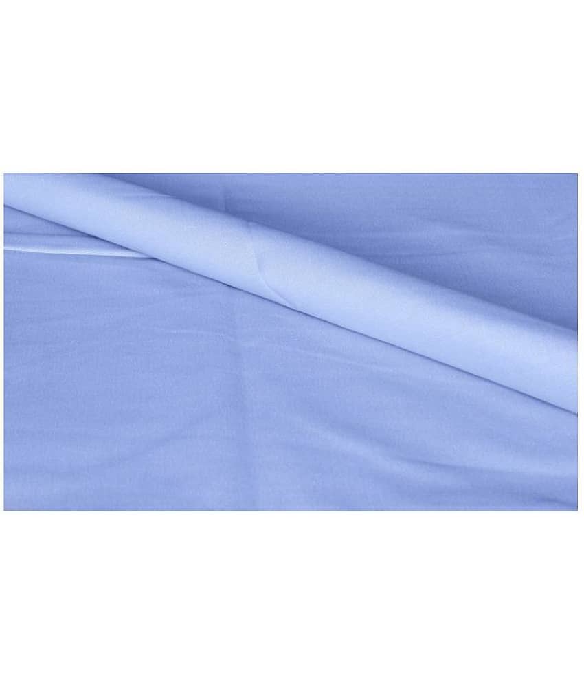 Makhanchor Blue 100 Percent Cotton Unstitched Shirt pc Single