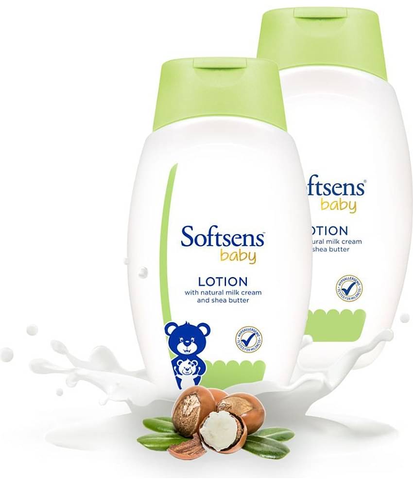 Softsens Baby Nourishing Lotion with Milk Cream & Shea Butter For Face & Body Kids, 200ml, Pack of 2