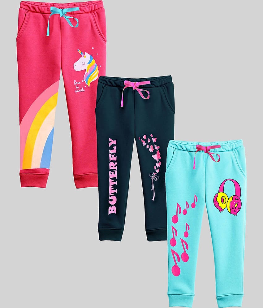 Kuchipoo Pack of 3 Girls Cotton Blend Leggings ( Multicolor1 )