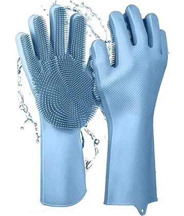 wagari Multicolor Silicone Medium Cleaning Glove Set ( Pack of 1 )