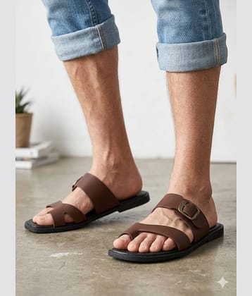 Sir Corbett SS26 Men's Casual Open Sandals - Brown Men's Floater Sandals