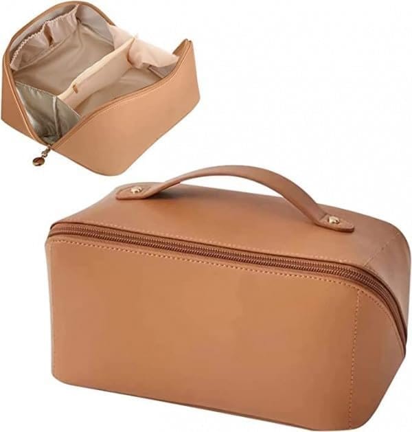LEATHER MAKEUP BAG