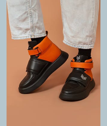 Big Fox Orange Men's High Tops Shoes