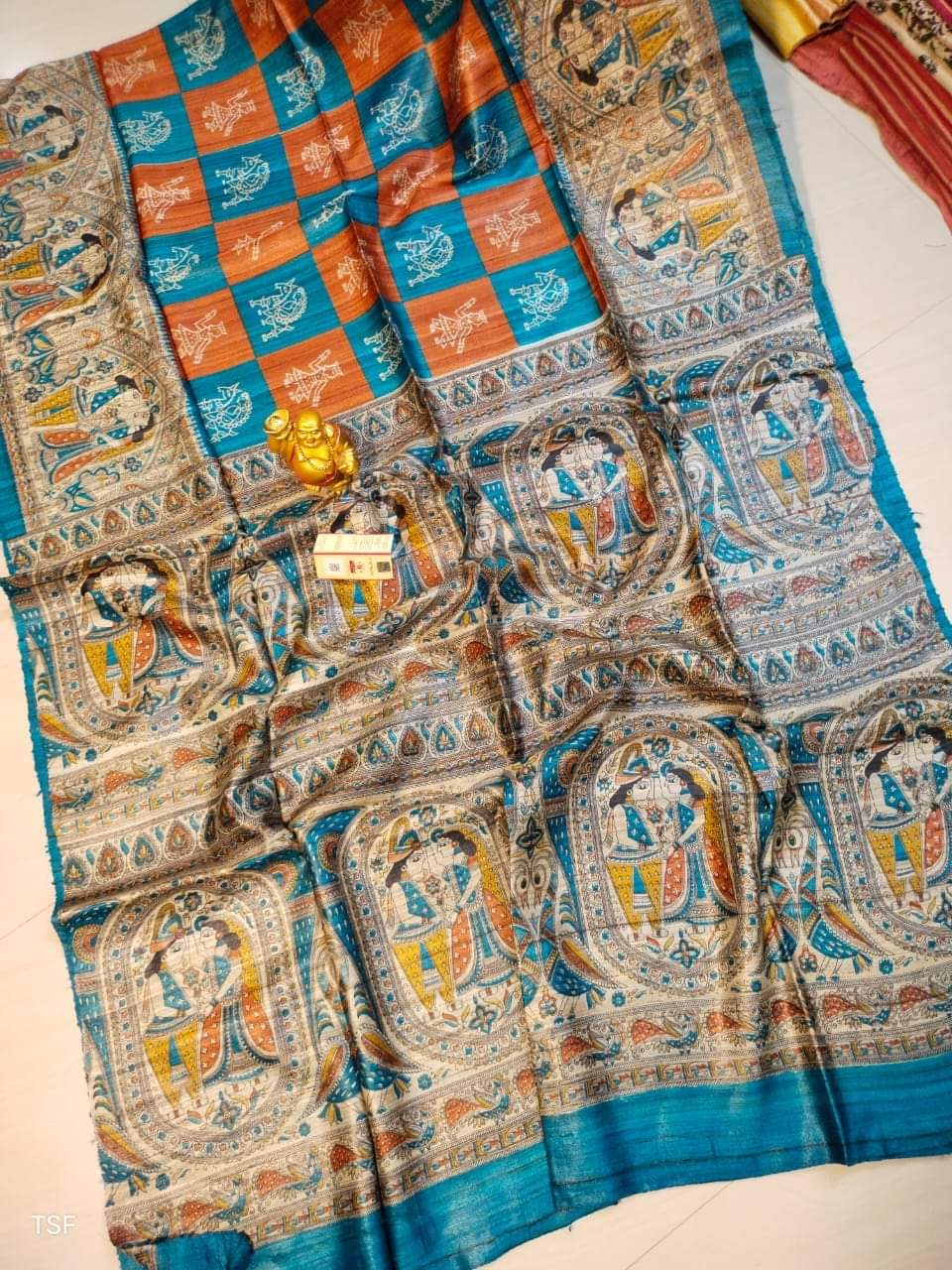 Ghicha print saree