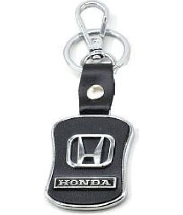 Honda Leather Metal Hook Locking Key Chain