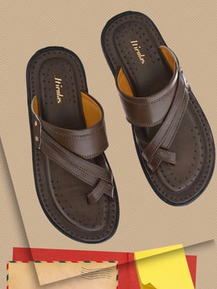 Hirolas® Men's Brown Comfortable Office Slippers (HROMSL10BRN) Hirolas® Men's Brown Comfortable Office Slippers (HROMSL10BRN)