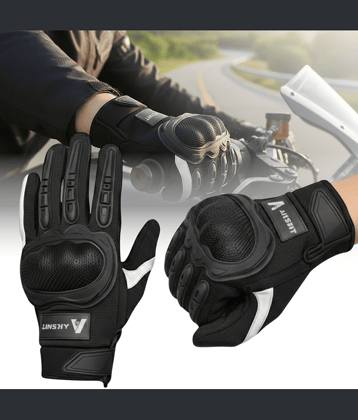 AKSMIT Black Polyester Men's Driving Gloves ( Pack of 1 )