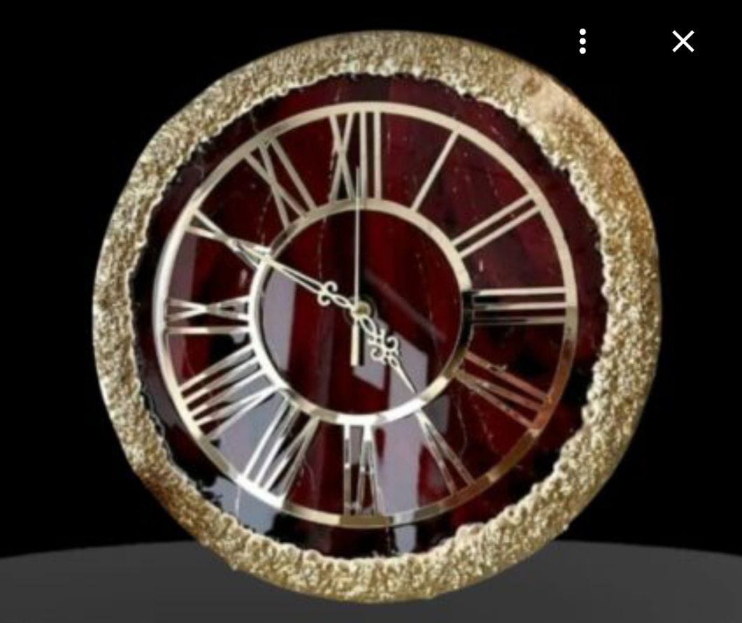 Resin handmade wall clock.