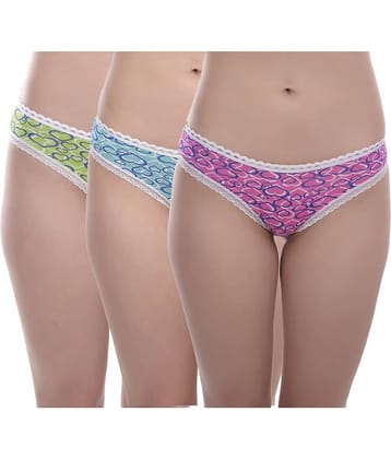 Elina Pack of 3 Cotton Women's Briefs ( Multi Color )