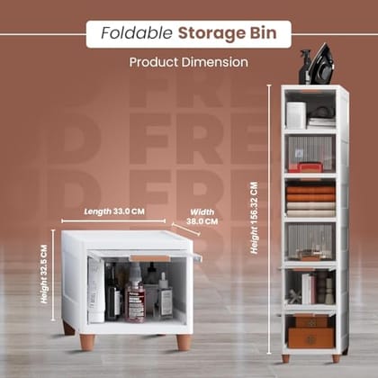 JD FRESH 6 Tier Foldable Plastic Rack for Storage/Kitchen Cupboard/Versatile and Sturdy Wardrobe for