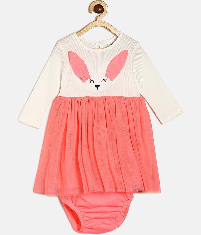 MINI KLUB Pack of 1 Baby Girls Cotton Dress ( Pink )