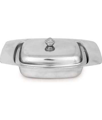 Dynore Butter dish Stainless Steel Serving Bowl 250 ml Silver ( Set of 1 )