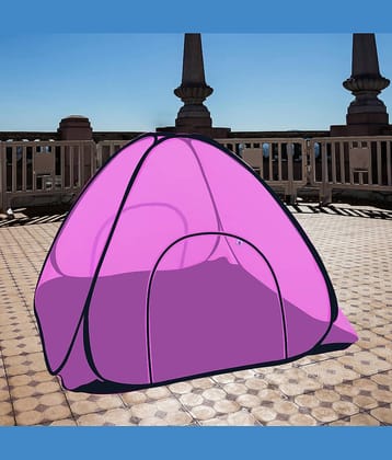 Silver Shine - Pink Polycotton Tent Mosquito Net ( Pack of 1 )