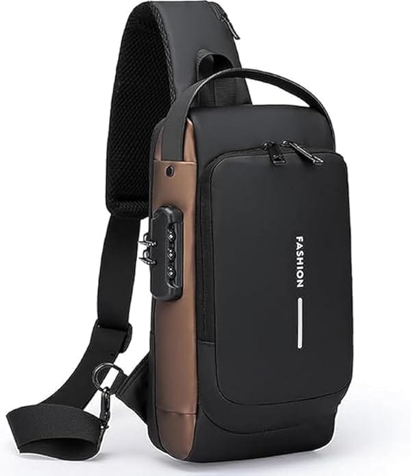 Anti-Theft Crossbody Sling Bag for Men | Travel Shoulder USB Sling Bag | Sports Style Messenger Bag | Casual Daily Use Bag Water Resistance Material