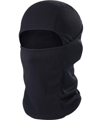 PROGIENCE Unisex Balaclava, Anti Pollution Face Cover, Helmet Liner, Sweat Wicking 4-Way Stretch, Quick Dry, Biking, Cycling & Running Safety Cover (Black, 37 x 23 x 2 cm, Free Size)