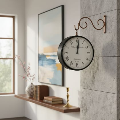 Decorative Analog Wall Clock for Living Room | Gift-item Metallic-Watch