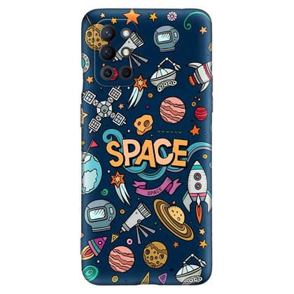 Space Equipment ONEPLUS 9R Premium Embossed Mobile cover