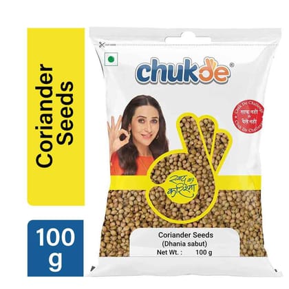 Chukde Dhania Sabut | Whole Coriander Seeds for Cooking, also known as Dhania, Malli, Dhaniyalu, Kottambari Beeja | 100 Gram | Pack of 2