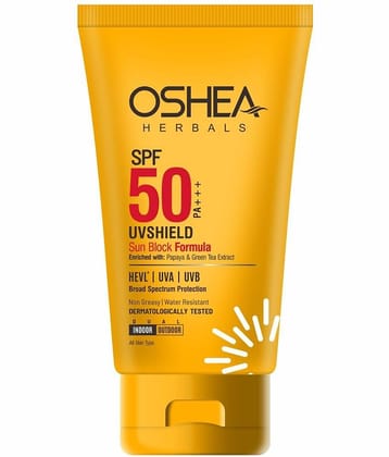 Oshea Herbals SPF 50 PA+++ UVSHIELD SUN BLOCK FORMULA120Grams